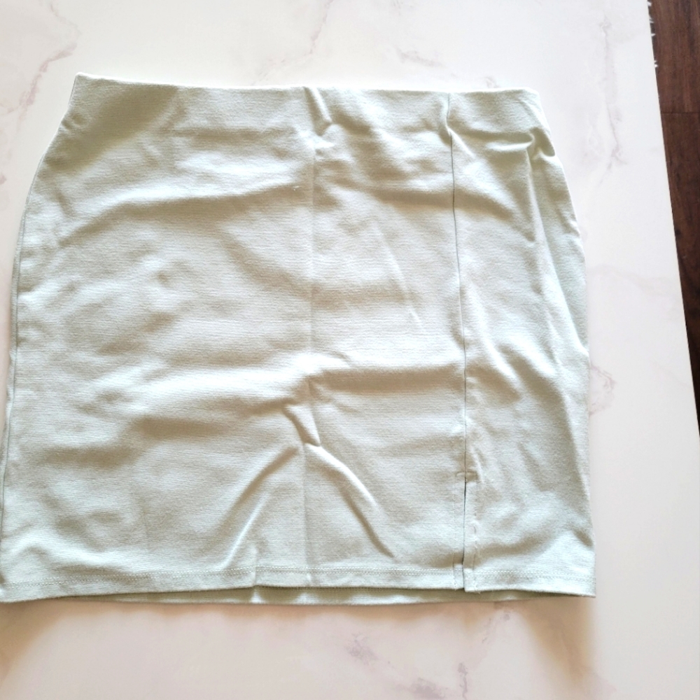 Mint green skirt